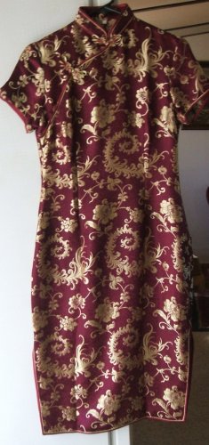 Chinese Pure Silk Mandarin Collar Dress - EAbr