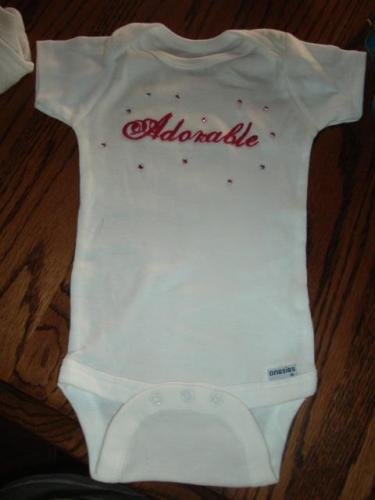 Adorable Onsie with Pink & Purple Crystals - CGad