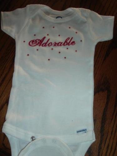 Adorable Onsie With Red Crystals - CGrc