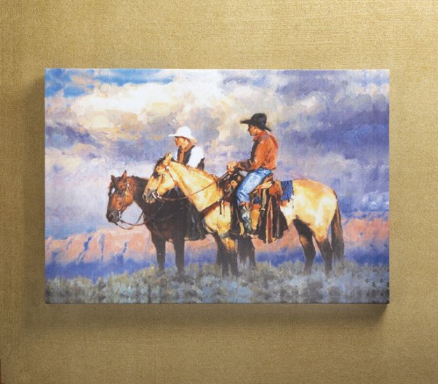 Cowboys Canvas Art Print - MMco