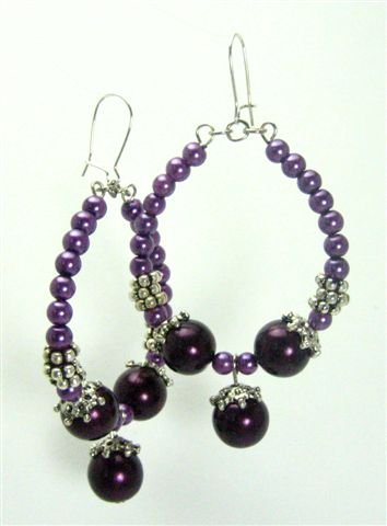 Purple Pearl Earrings - UEpu