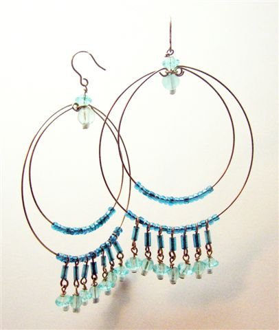 Teal Cleopatra Earrings - UEtc