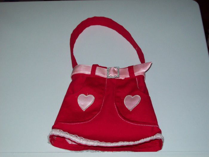 Red With Pink Heart Purse - PPrp