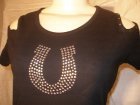 Black T With Swarovski Crystals - AKbt