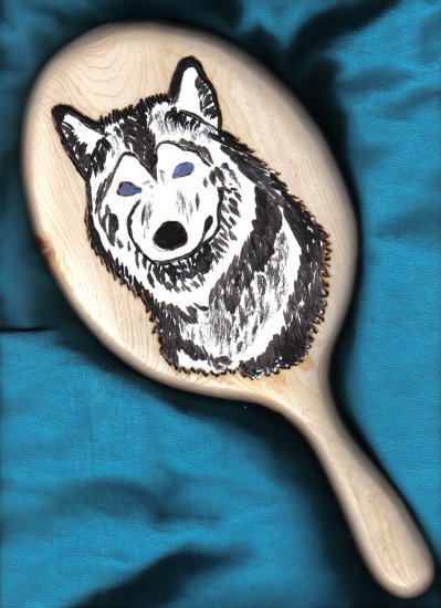 Grey Wolf Handheld Mirror - JWgw