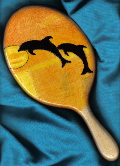 Dolphin Sunset Handheld Mirror - JWdo