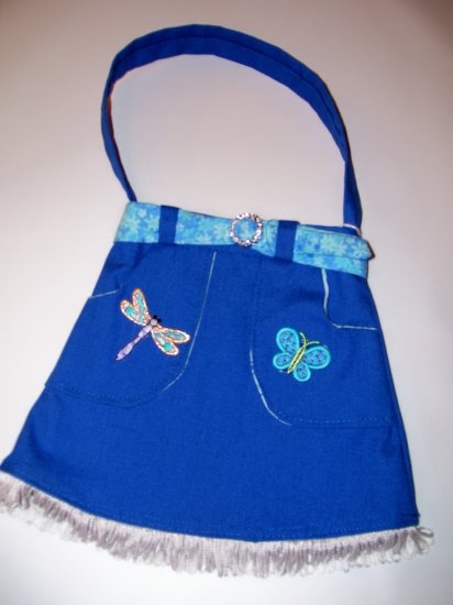 Blue Butterfly with Fringe Purse - PPbd