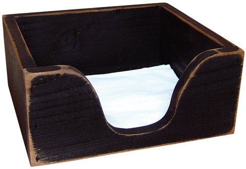 Black Wood Napkin Holder - GKC011