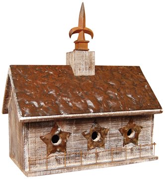 Rustic 3 Hole Birdhouse - GJHE5104