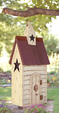 Burgundy Roof Birdhouse - GJHE5691A