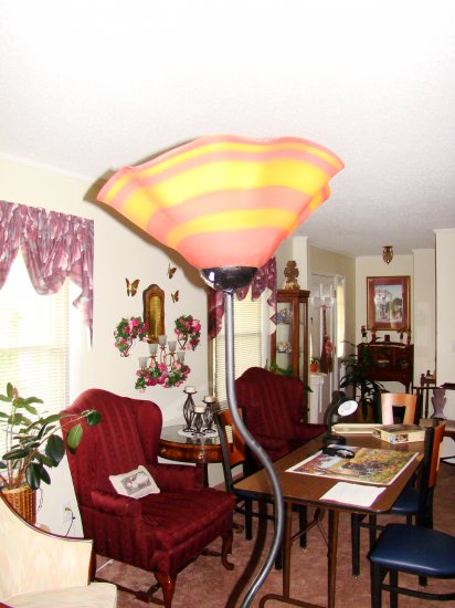 Orange and Purple Glass Floor Lamp - MXol
