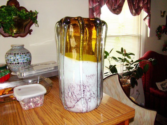 Amber Hand-Blown Glass Vase - MXav