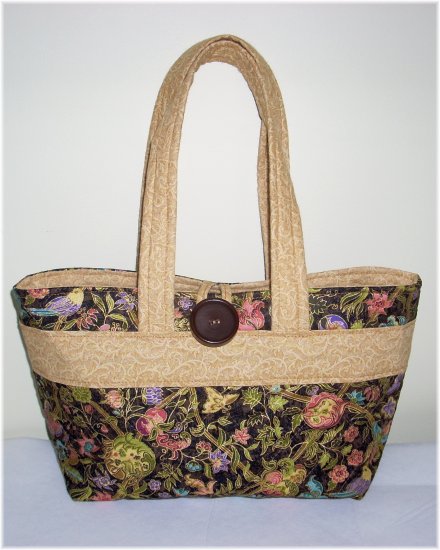 Brown Floral Quilted Purse - KK01224999