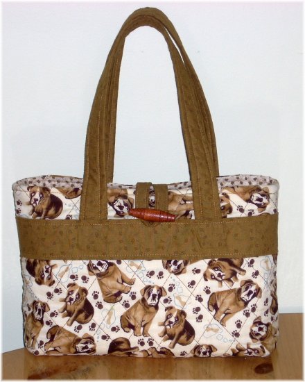 Bulldog Quilted Purse - KK10084851