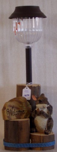 Welcome Rock & Squirrel Solar Light - CCws