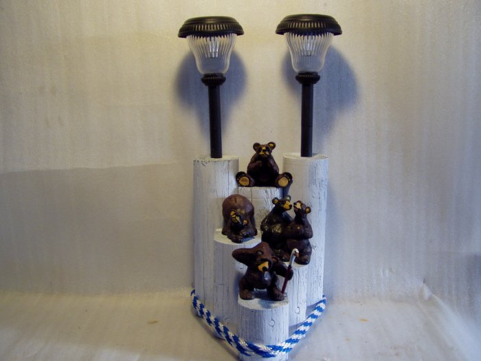 Three Bears and Bear Couple Solar Light - CCbc
