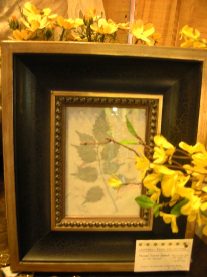 Black & Gold Frame with Pressed Leaf - CRbg