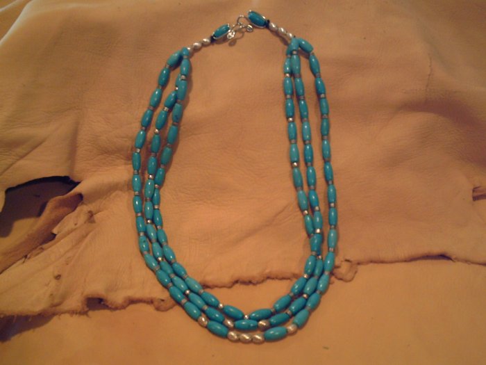 Turquoise 3 Strand Necklace - EMt3