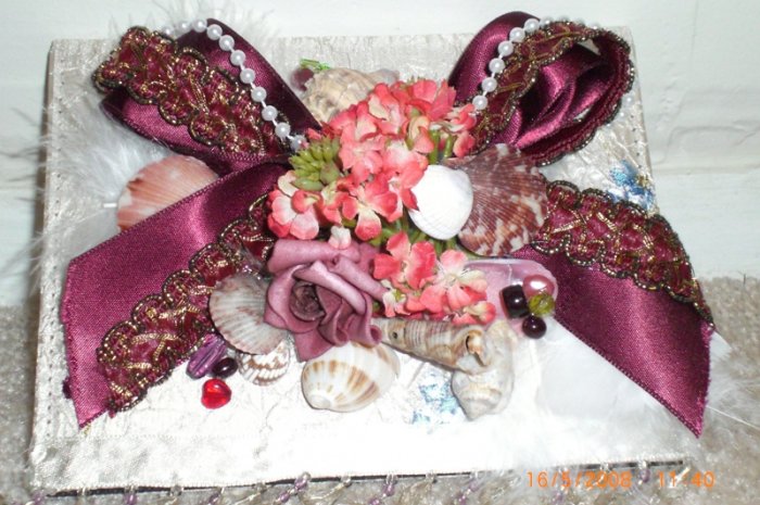 Photo Album Burgundy & Seashells - ADKbs