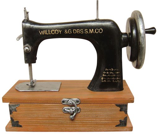 Antique Reproduction Sewing Machine Box - CWG111124