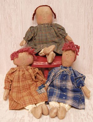 Primitive Mini Dolls - 3/Set - CWG1412