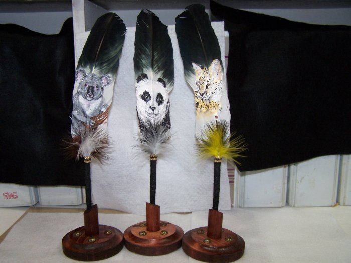 Hand-Painted Feather Pens - FBpn