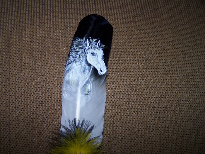 Hand-Painted Feather Pens - FBpn2