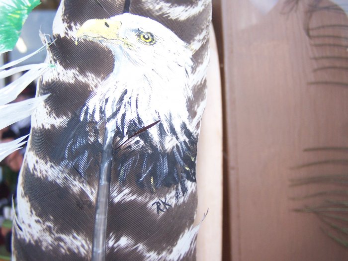 Hand-Painted Feather Pens - BFpn3