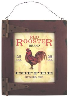 Red Rooster Coffee Sign - CWG22802