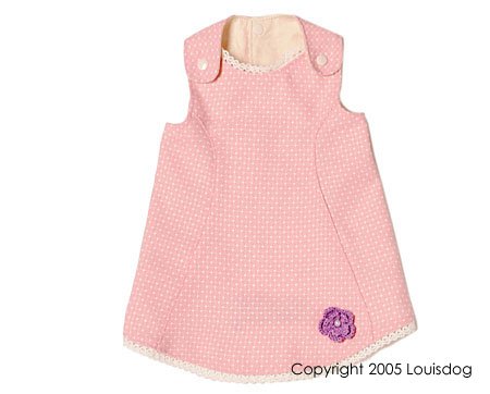 Designer Pink Flower dog dress - by Louis Dog ~S~