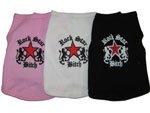 Dog t-shirt, White (Says Rock Star Bitch) ~XS~