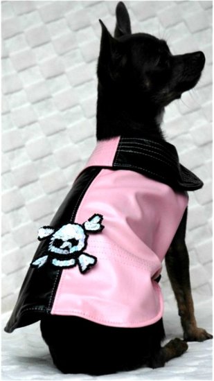 PINK Pirate Raincoat Chihuahua size ~S~
