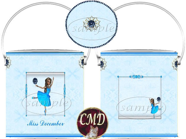 Ballerina Birthstone Gift Can - template - DECEMBER