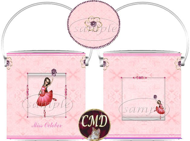 Ballerina Birthstone Gift Can - template - OCTOBER