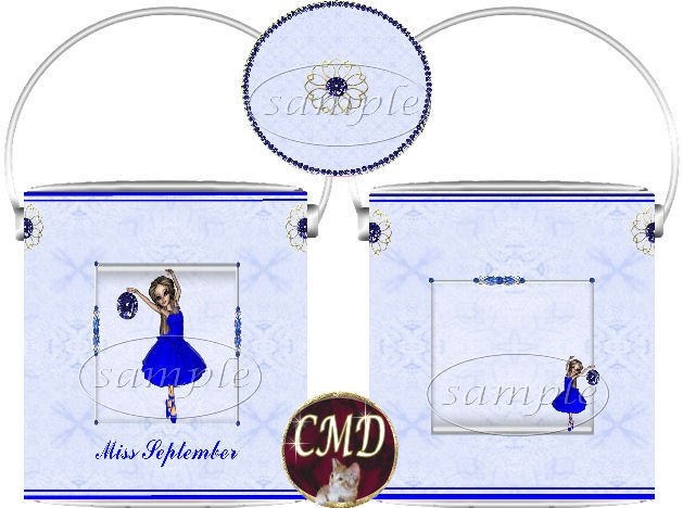 Ballerina Birthstone Gift Can - template - SEPTEMBER