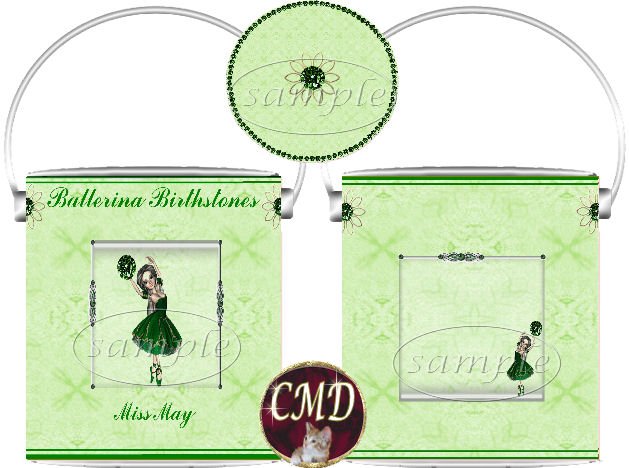Ballerina Birthstone Gift Can - template - MAY