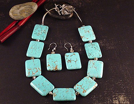 Turquoise and swarosky crystals