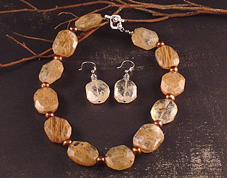 Citrine and fresh water pearls