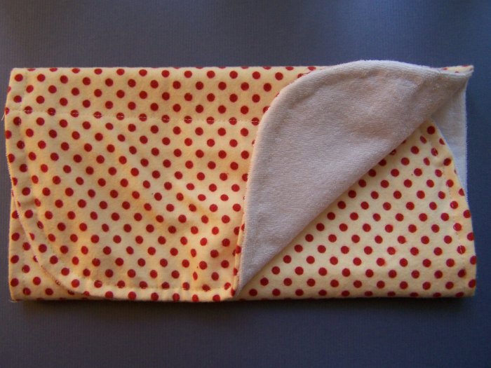 Red Spotty Burp Cloth