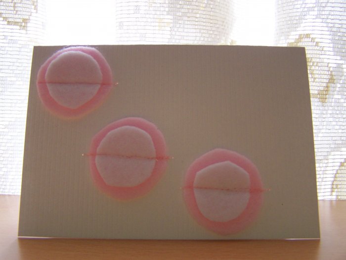 Pink Felt Circles Card