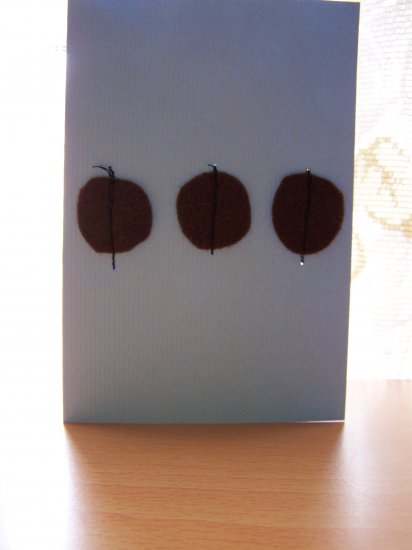 Brown Felt Circles Card