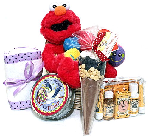 The Musical Elmo Baby Gift Basket Deluxe
