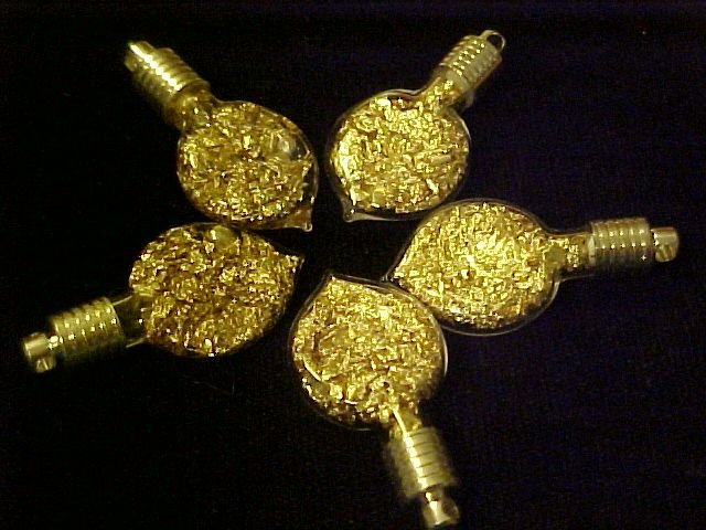 8 lot GLASS HEART TEARDROP PENDANTS~CHARMS ~KIT GOLD~