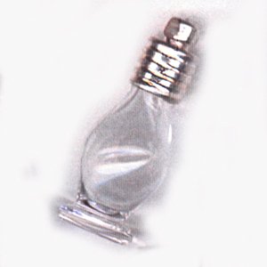 SINGLE GLASS VIAL ~VASE~ PENDANT/CHARM GOLD OR SILVER