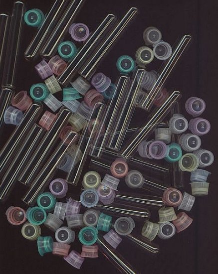 25 HIGH QUALITY 3" GLASS TUBES PASTEL CAPS