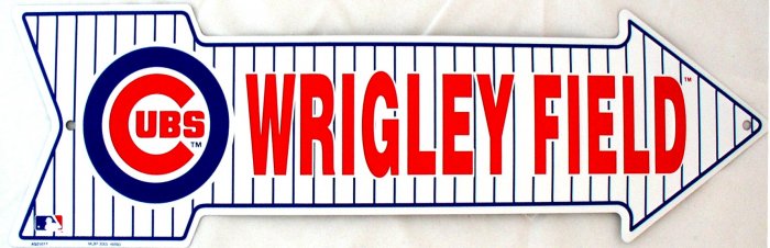 WRIGLEY FIELD BASEBALL CHIGAGO CUBS MAJOR LEAGUE BASEBALL ARROW SIGNS