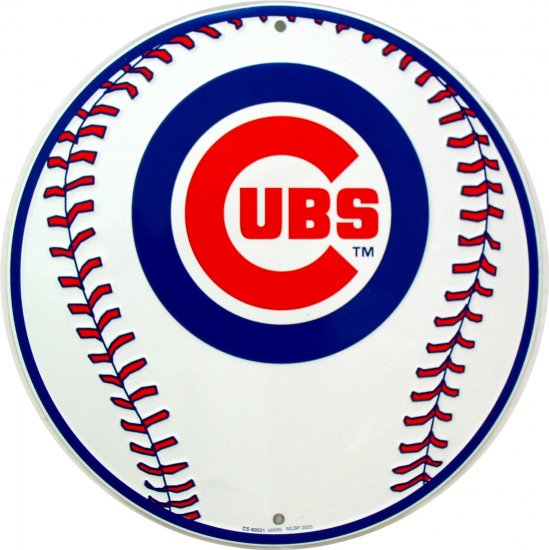 CHICAGO CUBS BASEBALL MAJOR LEAGUE BASEBALL CIRCULAR SIGNS