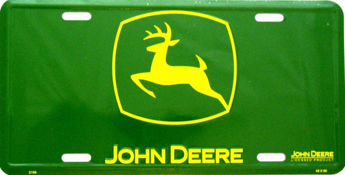 JOHN DEERE GREEN LOGO LICENSE PLATES