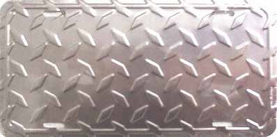 SILVER DIAMOND CUT BLANK LICENSE PLATES