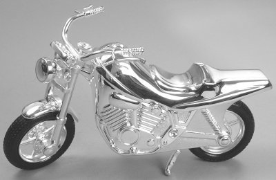 Silver Plated Motorcycle Bank